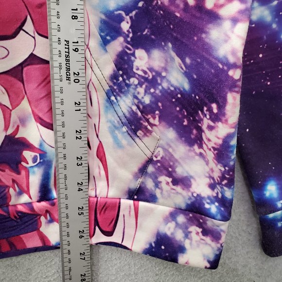 Dragon‎ Ball Super Men Sweatshirt Medium Purple Hoodie Ultra Instinct Goku READ - Picture 4 of 9